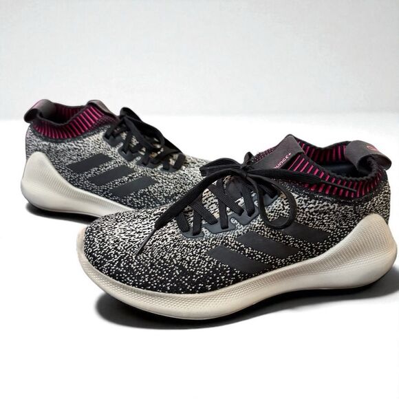 ADIDAS Purebounce Running Shoes Breast Cancer Black Pink Shoes Size 7 - Picture 1 of 6